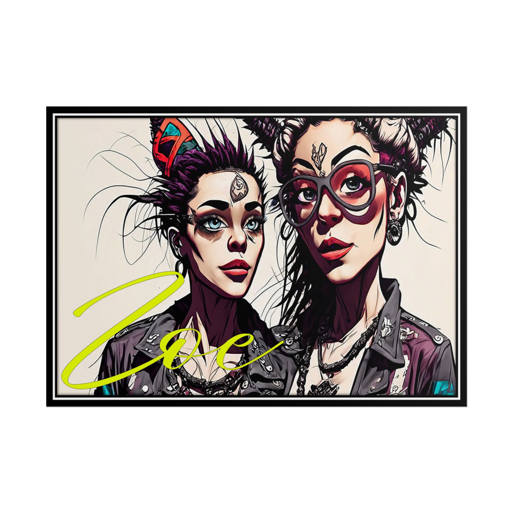 The Phoenix and the Census Taker: Ink Under Lagos Skies — 'Zoe' Dual-Character Art Print - Image 6