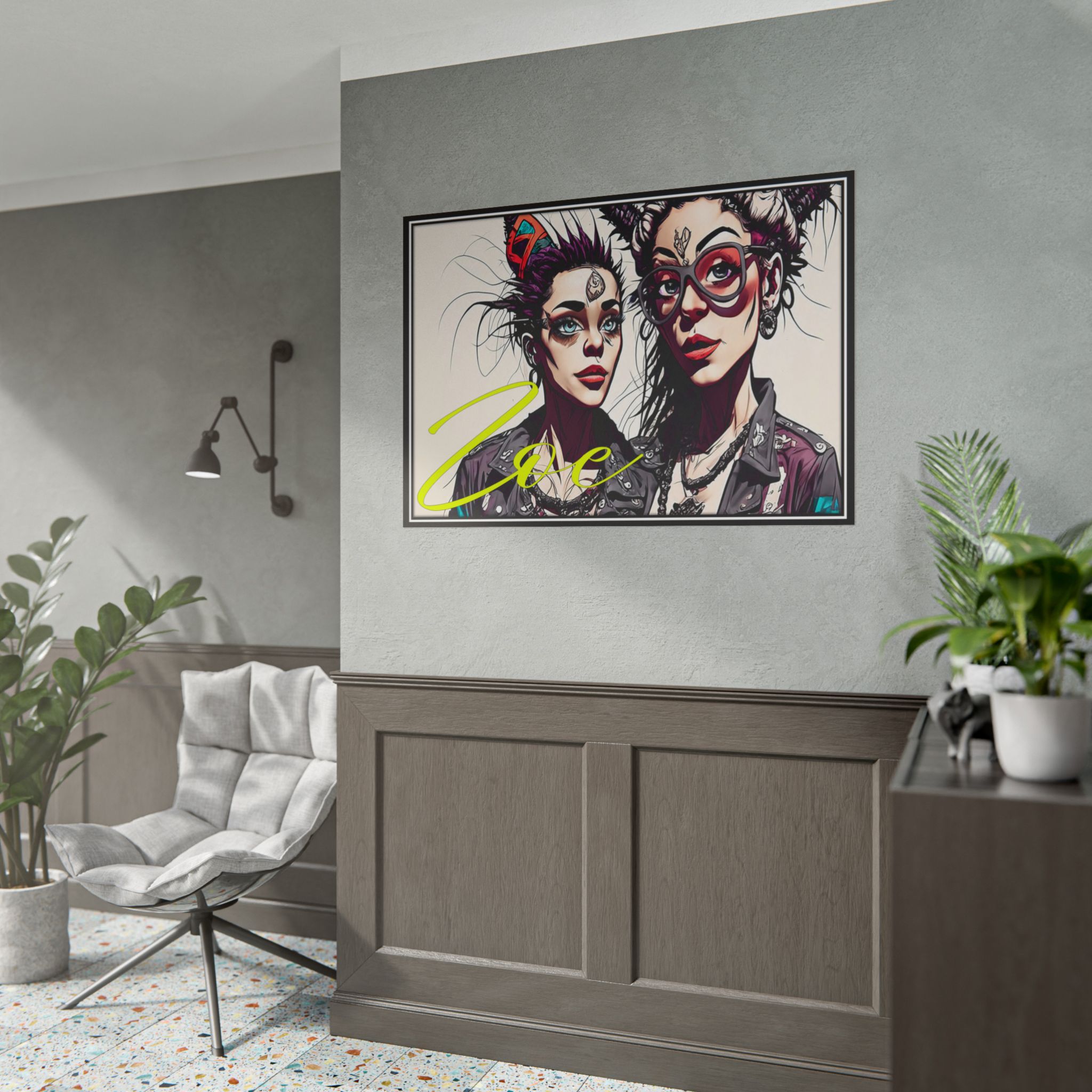 The Phoenix and the Census Taker: Ink Under Lagos Skies — 'Zoe' Dual-Character Art Print - Image 7