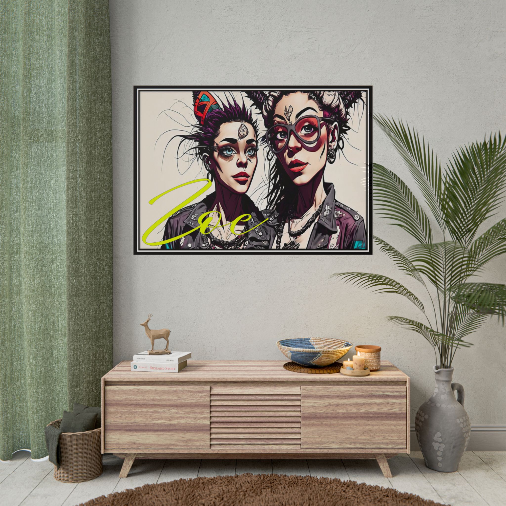 The Phoenix and the Census Taker: Ink Under Lagos Skies — 'Zoe' Dual-Character Art Print - Image 8